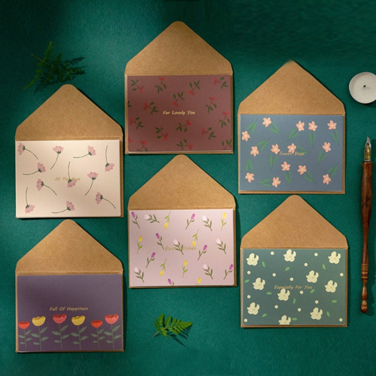 2 ชุด Bronzing Mother Day Birthday Card Wishes DIY Envelope Set, 6PCS/Set HK031, 6PCS/Set HK030, 6PCS/Set HK037, 6PCS/Set HK036, 6PCS/Set Live Like Summer Flowers