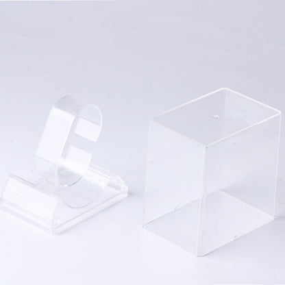 5 PCS กล่องใส่นาฬิกาสี่เหลี่ยมผืนผ้าโปร่งใสกล่องนาฬิกาอิเล็กทรอนิกส์แบบดึงออก, 5 PCS Watch Box