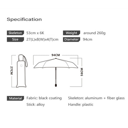 กาวสีดำอ่อน Sunside Anti-UV Rain or Shine Umbrella