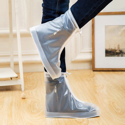 1 คู่ Rainy Outdoor Anti-Skid Waterproof Shoe Cover ฝาครอบรองเท้าใช้ซ้ำ ๆ หนา, S, M, L, XL, XXL, XXXL