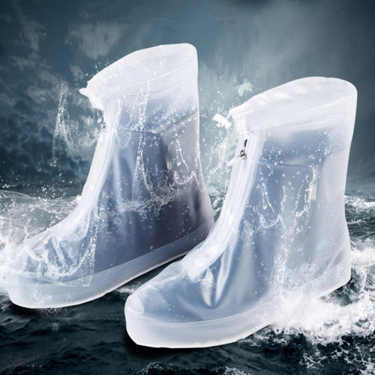 1 คู่ Rainy Outdoor Anti-Skid Waterproof Shoe Cover ฝาครอบรองเท้าใช้ซ้ำ ๆ หนา, S, M, L, XL, XXL, XXXL