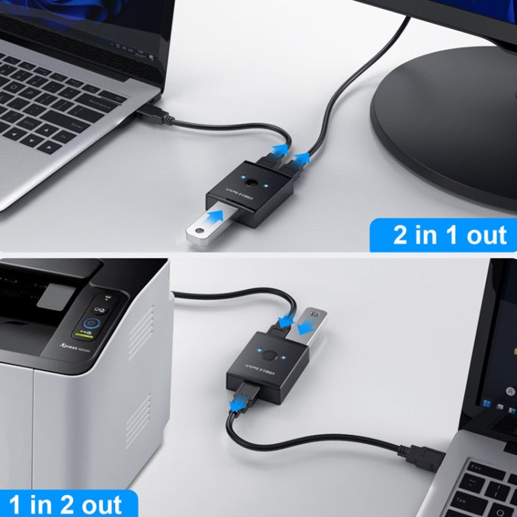T25 2 In 1 USB3.0 สวิตช์สองทิศทางเครื่องพิมพ์ Sharer Splitter
