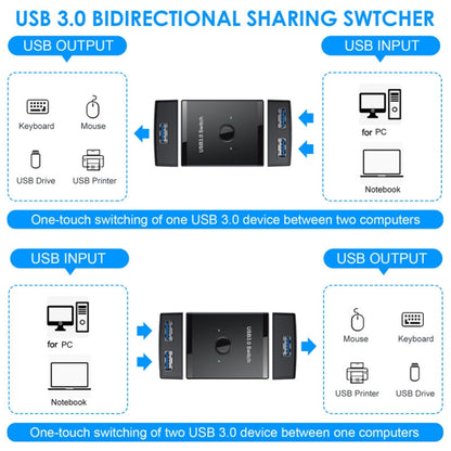 T25 2 In 1 USB3.0 สวิตช์สองทิศทางเครื่องพิมพ์ Sharer Splitter