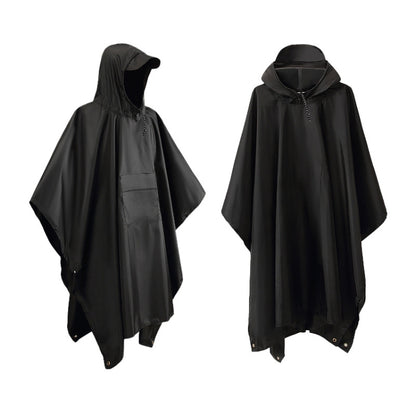 3 ใน 1 กระเป๋าเป้สะพายหลังเสื้อกันฝนปีนเขาเดินป่ากลางแจ้ง Rain Cape