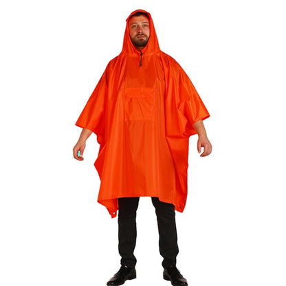 3 ใน 1 กระเป๋าเป้สะพายหลังเสื้อกันฝนปีนเขาเดินป่ากลางแจ้ง Rain Cape