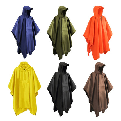 3 ใน 1 กระเป๋าเป้สะพายหลังเสื้อกันฝนปีนเขาเดินป่ากลางแจ้ง Rain Cape