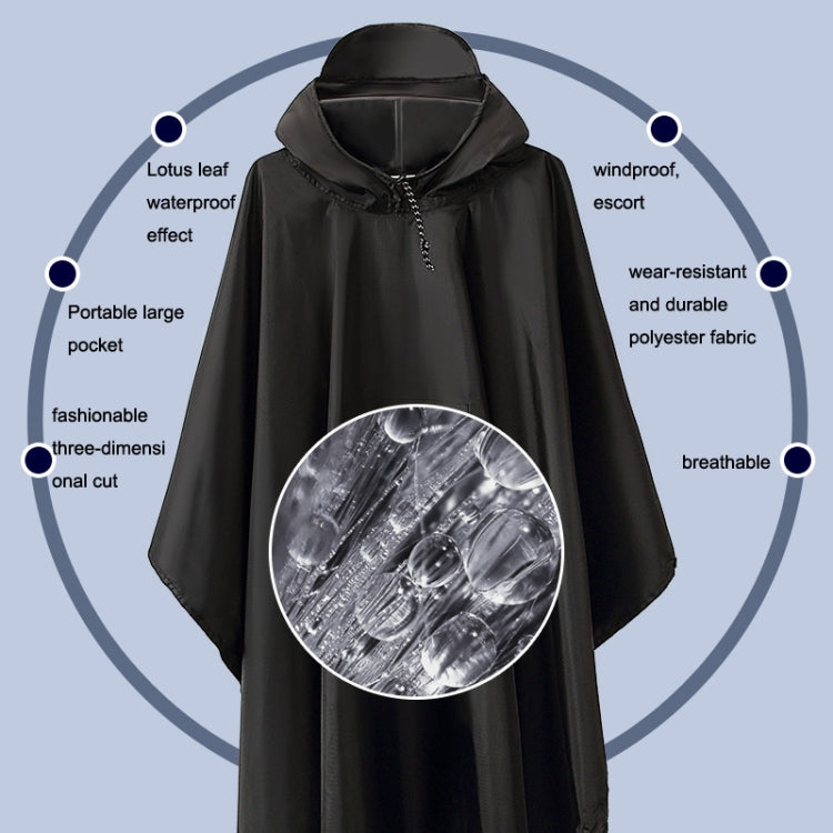 3 ใน 1 กระเป๋าเป้สะพายหลังเสื้อกันฝนปีนเขาเดินป่ากลางแจ้ง Rain Cape
