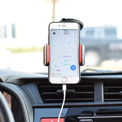 2 PCS Suction Cup Long Soft Hose Windshield Car Mobile Phone Clip Bracket