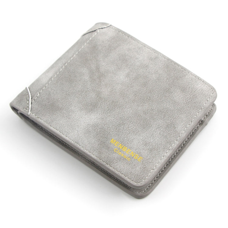 Menbense Matte Short Large Capacity Fashion Casual Adapter Male Wallet, สีเทาอ่อน, สีกรมท่า, สีดำ, Dark Gray, สีน้ำตาลอ่อน