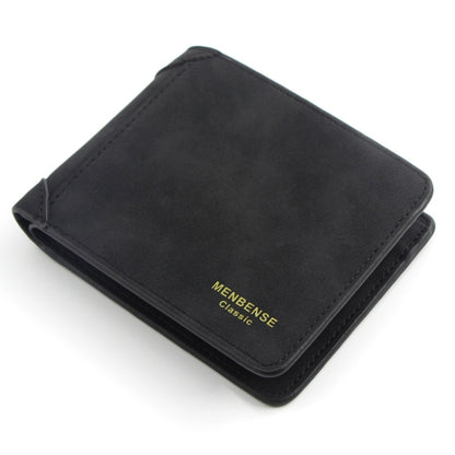 Menbense Matte Short Large Capacity Fashion Casual Adapter Male Wallet, สีเทาอ่อน, สีกรมท่า, สีดำ, Dark Gray, สีน้ำตาลอ่อน