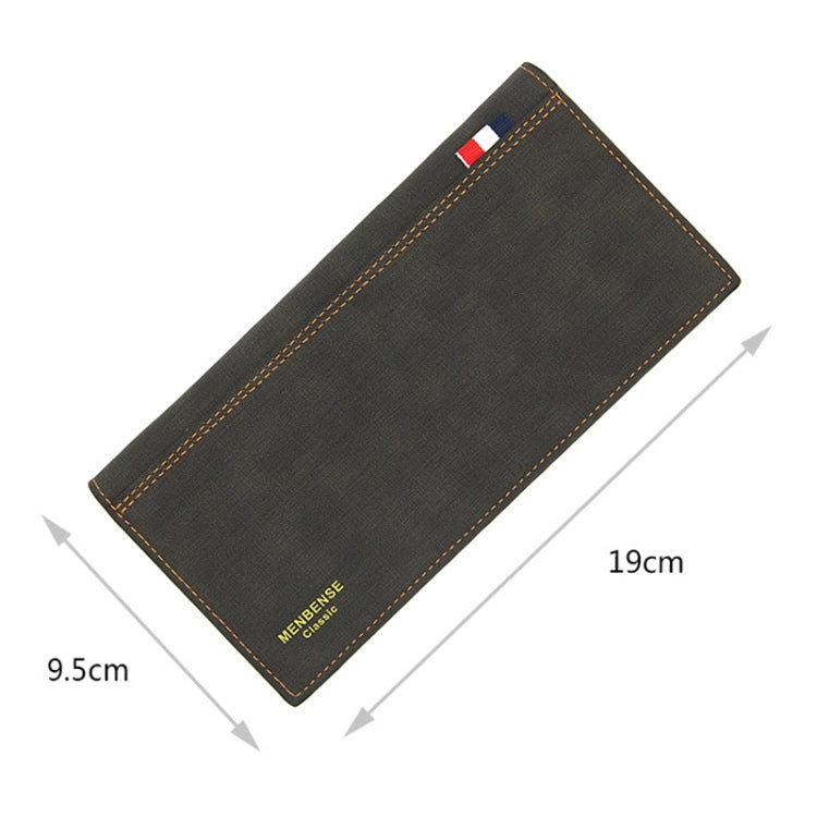 MenBense Matt Male Wallet Long Fashion Large Capacity Male Wallet, สีกรมท่า, สีดำ, สีน้ำตาลเข้ม, สีน้ำตาลอ่อน