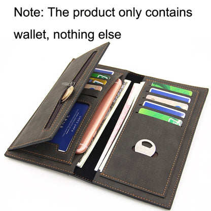 MenBense Matt Male Wallet Long Fashion Large Capacity Male Wallet, สีกรมท่า, สีดำ, สีน้ำตาลเข้ม, สีน้ำตาลอ่อน