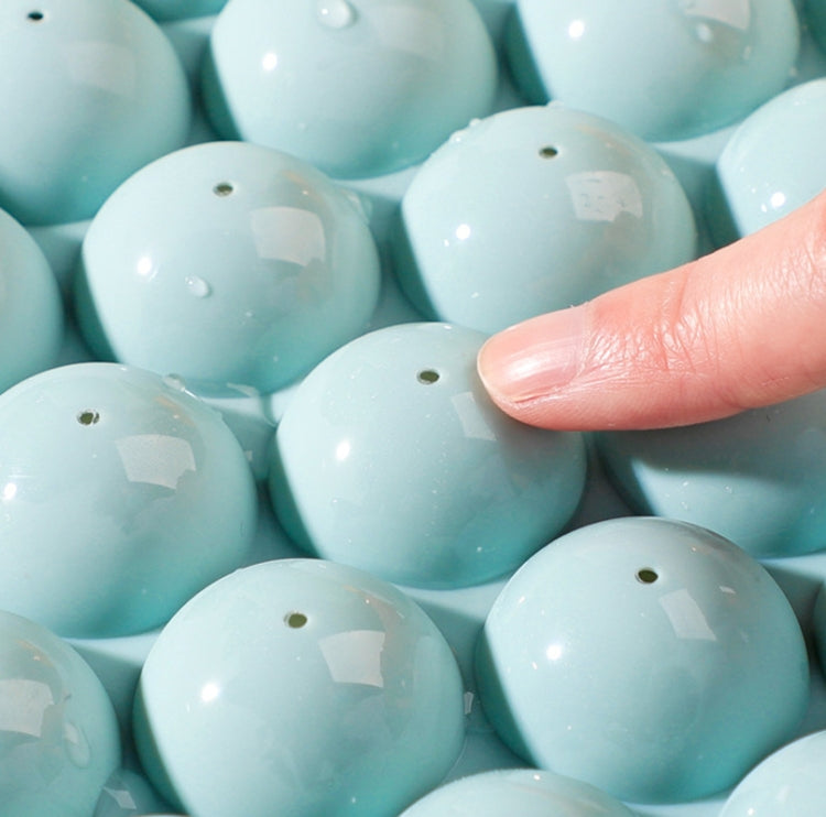 5 PCS 33 Grid Round Ice Hockey Mould with Lid Ice Box Small Marble Ice Tray, Small Blue
