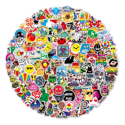 2 ชุด 200 แผ่นสติกเกอร์กราฟฟิตีสีสัน VSCO สติกเกอร์ไวนิลกันน้ำ, Graffiti Stickers