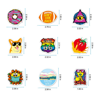 2 ชุด 200 แผ่นสติกเกอร์กราฟฟิตีสีสัน VSCO สติกเกอร์ไวนิลกันน้ำ, Graffiti Stickers