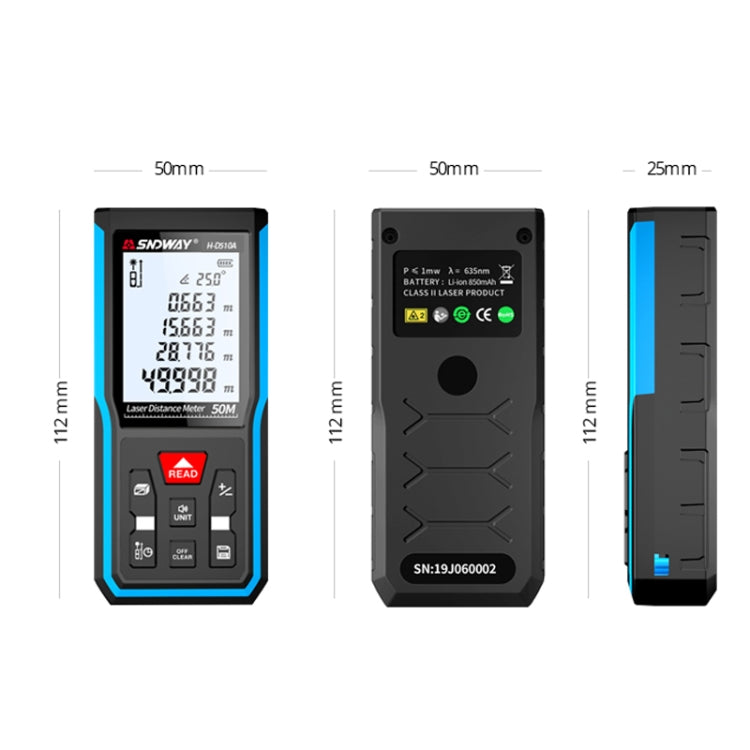 เครื่องวัดระยะเลเซอร์แบบใช้มือถือ เครื่องวัดอินฟราเรด, SNDWAY H-D510A, SNDWAY H-D710A, SNDWAY H-D100A, SNDWAY H-D120A