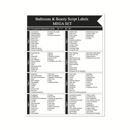 2 ชุด 189 PCS ห้องน้ำ Jars Label Storage Classification Waterproof Bathroom Stickers, Jars Label