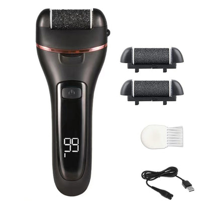 เครื่องเจียรเท้าไฟฟ้าจอแสดงผลแบบดิจิตอลลอกเล็บเท้าแบบชาร์จไฟได้, Black