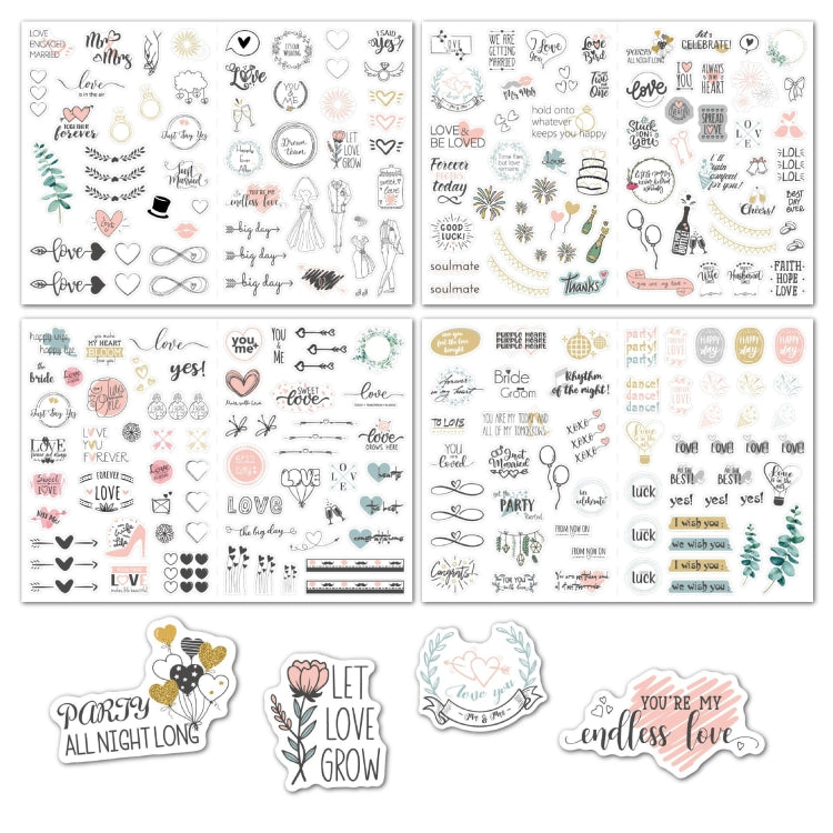 สติ๊กเกอร์วางแผนงานแต่งงาน 230 ชิ้น ชุดสติ๊กเกอร์วางแผนงานหมั้น, Wedding Planning Stickers