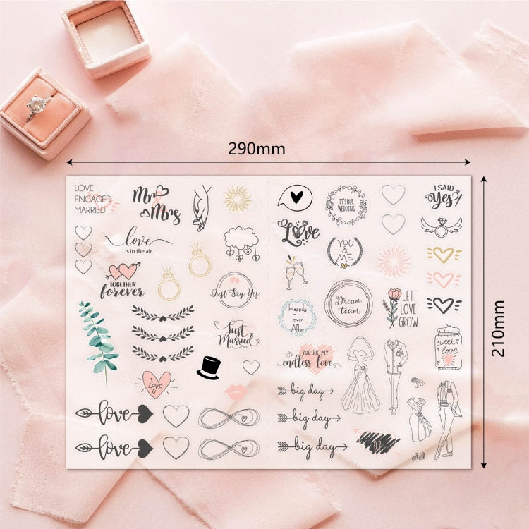 สติ๊กเกอร์วางแผนงานแต่งงาน 230 ชิ้น ชุดสติ๊กเกอร์วางแผนงานหมั้น, Wedding Planning Stickers