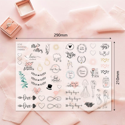 สติ๊กเกอร์วางแผนงานแต่งงาน 230 ชิ้น ชุดสติ๊กเกอร์วางแผนงานหมั้น, Wedding Planning Stickers