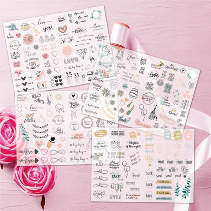 สติ๊กเกอร์วางแผนงานแต่งงาน 230 ชิ้น ชุดสติ๊กเกอร์วางแผนงานหมั้น, Wedding Planning Stickers