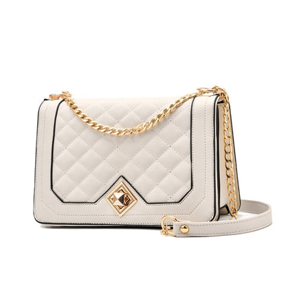 6382 กระเป๋าสายโซ่สี่เหลี่ยมขนมเปียกปูนสะพายไหล่ข้างเดียว, 6382 (White), 6382 (Khaki), 6382 (Light Grey), 6382 (Black), 6382 (Light Green), 6382 (Pink), 6382 (Dark Red)