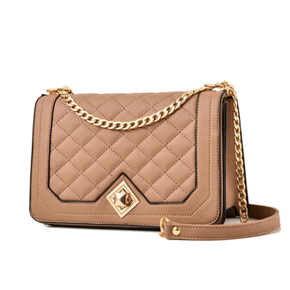 6382 กระเป๋าสายโซ่สี่เหลี่ยมขนมเปียกปูนสะพายไหล่ข้างเดียว, 6382 (White), 6382 (Khaki), 6382 (Light Grey), 6382 (Black), 6382 (Light Green), 6382 (Pink), 6382 (Dark Red)