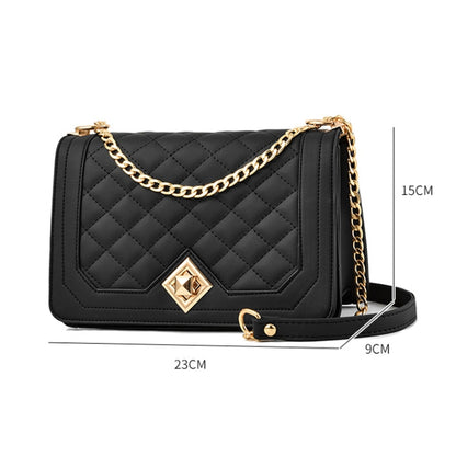 6382 กระเป๋าสายโซ่สี่เหลี่ยมขนมเปียกปูนสะพายไหล่ข้างเดียว, 6382 (White), 6382 (Khaki), 6382 (Light Grey), 6382 (Black), 6382 (Light Green), 6382 (Pink), 6382 (Dark Red)