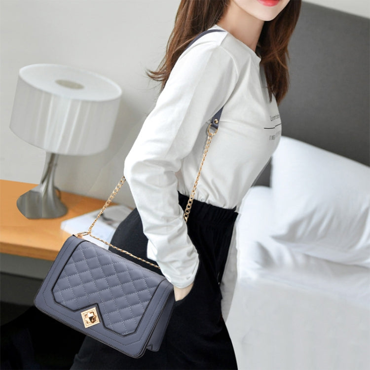 6382 กระเป๋าสายโซ่สี่เหลี่ยมขนมเปียกปูนสะพายไหล่ข้างเดียว, 6382 (White), 6382 (Khaki), 6382 (Light Grey), 6382 (Black), 6382 (Light Green), 6382 (Pink), 6382 (Dark Red)