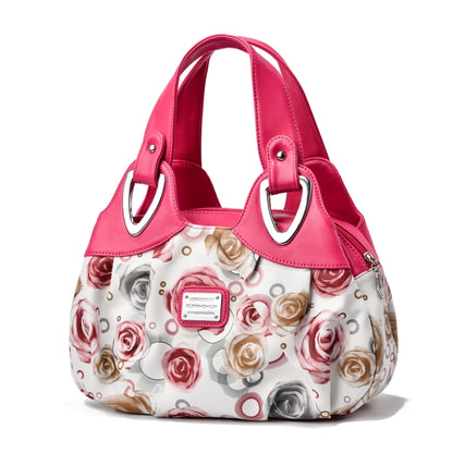 722 กระเป๋าถือสตรีหนังนิ่ม, Green handle Lily, Green Handle Rose, White Handle Green Flower, White Handle Red Flower, White Handle Purple Flower, Black Handle Green Flower, Black Handle Red Flower, Black Handle Purple Flower, White Handle Red Rose     ...