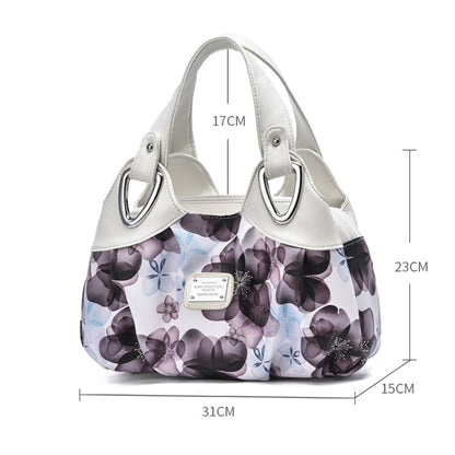 722 กระเป๋าถือสตรีหนังนิ่ม, Green handle Lily, Green Handle Rose, White Handle Green Flower, White Handle Red Flower, White Handle Purple Flower, Black Handle Green Flower, Black Handle Red Flower, Black Handle Purple Flower, White Handle Red Rose     ...