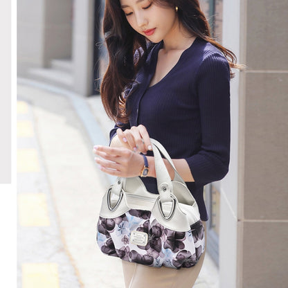 722 กระเป๋าถือสตรีหนังนิ่ม, Green handle Lily, Green Handle Rose, White Handle Green Flower, White Handle Red Flower, White Handle Purple Flower, Black Handle Green Flower, Black Handle Red Flower, Black Handle Purple Flower, White Handle Red Rose     ...