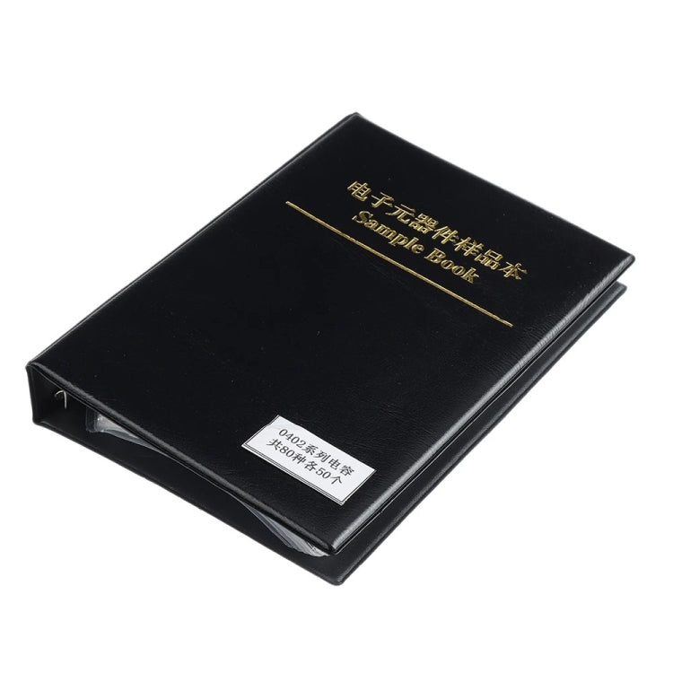 0402 หนังสือตัวอย่างชิ้นส่วนอิเล็กทรอนิกส์ตัวเก็บประจุ SMD