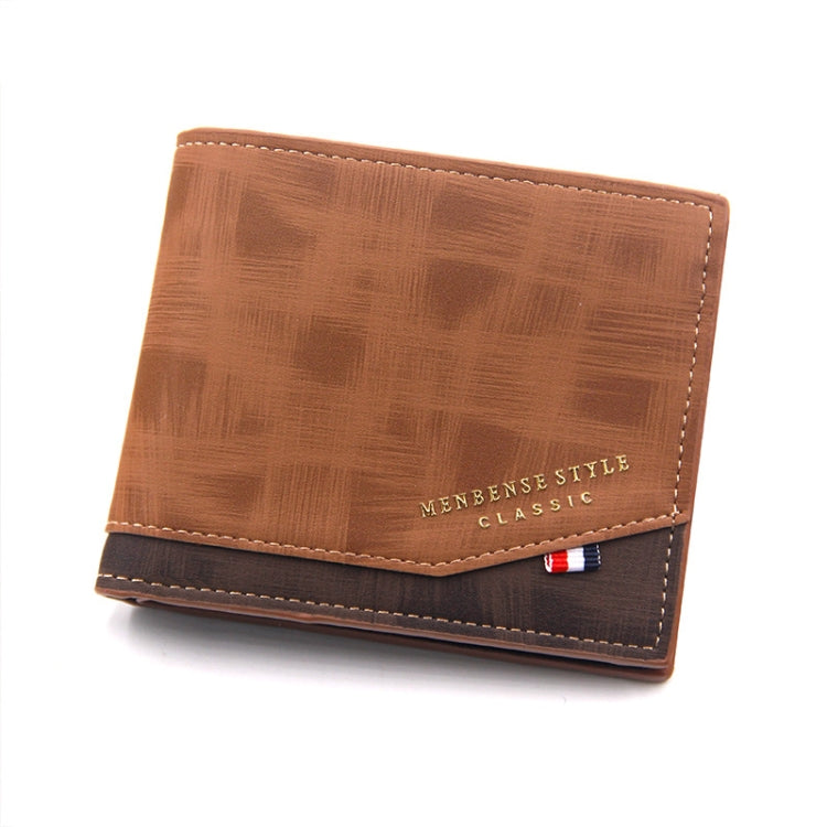 Menbense Hot Stamping Hinge Short Matte Multi-Card กระเป๋าสตางค์ชายความจุขนาดใหญ่, D3301-4 Black, D3301-4 Light Brown, D3301-4 Dark Brown, D3301-5 Black, D3301-5 Light Brown, D3301-5 Dark Brown