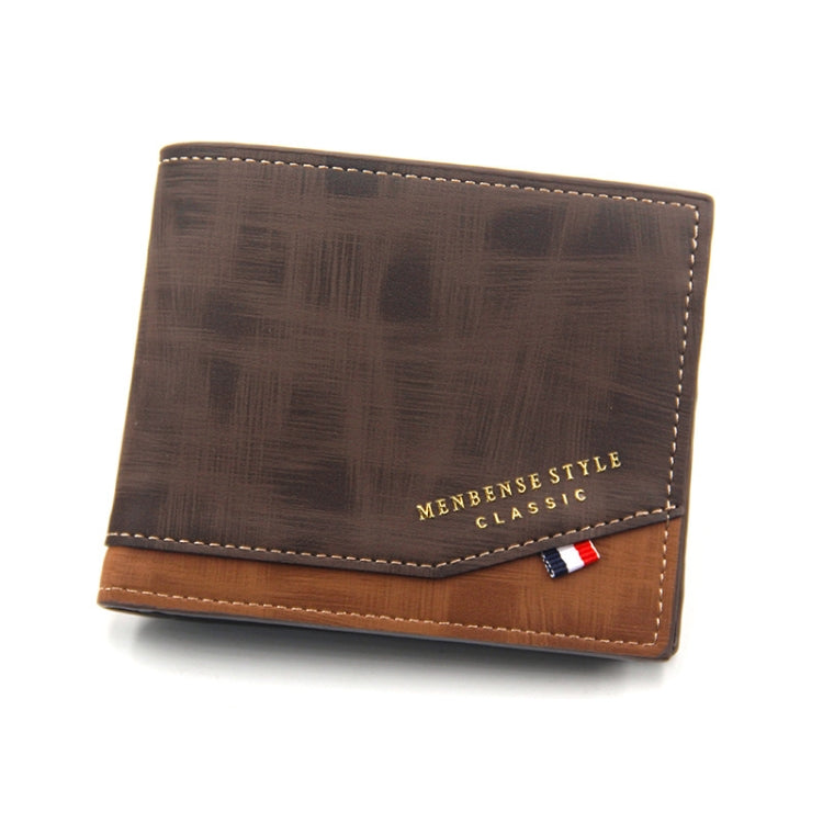 Menbense Hot Stamping Hinge Short Matte Multi-Card กระเป๋าสตางค์ชายความจุขนาดใหญ่, D3301-4 Black, D3301-4 Light Brown, D3301-4 Dark Brown, D3301-5 Black, D3301-5 Light Brown, D3301-5 Dark Brown