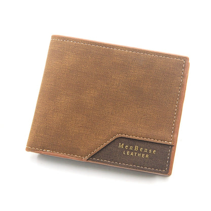 Menbense Hot Stamping Hinge Short Matte Multi-Card กระเป๋าสตางค์ชายความจุขนาดใหญ่, D3301-4 Black, D3301-4 Light Brown, D3301-4 Dark Brown, D3301-5 Black, D3301-5 Light Brown, D3301-5 Dark Brown