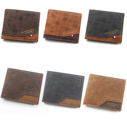 Menbense Hot Stamping Hinge Short Matte Multi-Card กระเป๋าสตางค์ชายความจุขนาดใหญ่, D3301-4 Black, D3301-4 Light Brown, D3301-4 Dark Brown, D3301-5 Black, D3301-5 Light Brown, D3301-5 Dark Brown