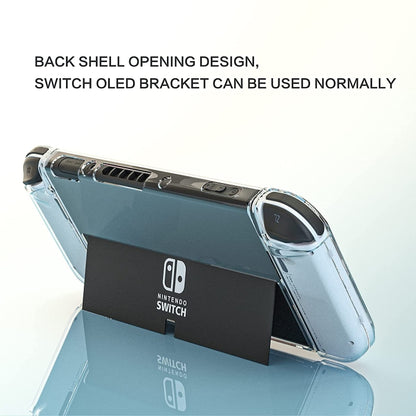 เกมคอนโซล Crystal Shell Remote Sensing Cap ชุดถุงเก็บฟิล์มนิรภัยสำหรับคอนโซล Switch OLED, Storage Bag+Crystal Case+Rocker Capx6+Tempered Film, White Storage Bag 14 In 1(Hand Rope), White Storage Bag 16 In 1