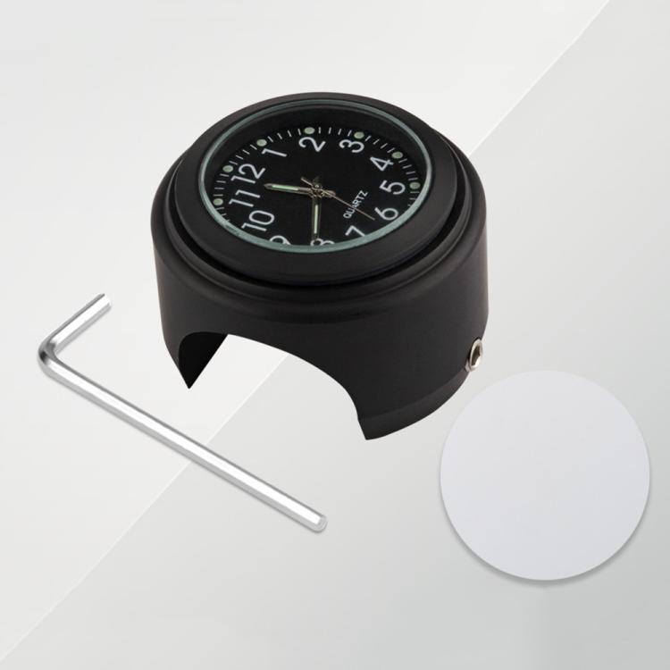 นาฬิกามือจับรถจักรยานยนต์ชุบอลูมิเนียมอัลลอยด์, Clock Silver Shell Black Background, Clock Silver Shell White Background, Clock Black Shell White Background, Clock Black Shell Black Background