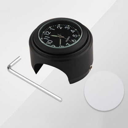 นาฬิกามือจับรถจักรยานยนต์ชุบอลูมิเนียมอัลลอยด์, Clock Silver Shell Black Background, Clock Silver Shell White Background, Clock Black Shell White Background, Clock Black Shell Black Background