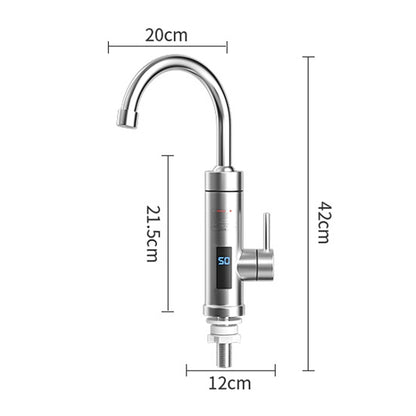 ครัวในครัวเรือนก๊อกน้ำร้อนไฟฟ้า EU Plug สไตล์:, Stainless Steel Type, Stainless Steel Universal Pipe Type