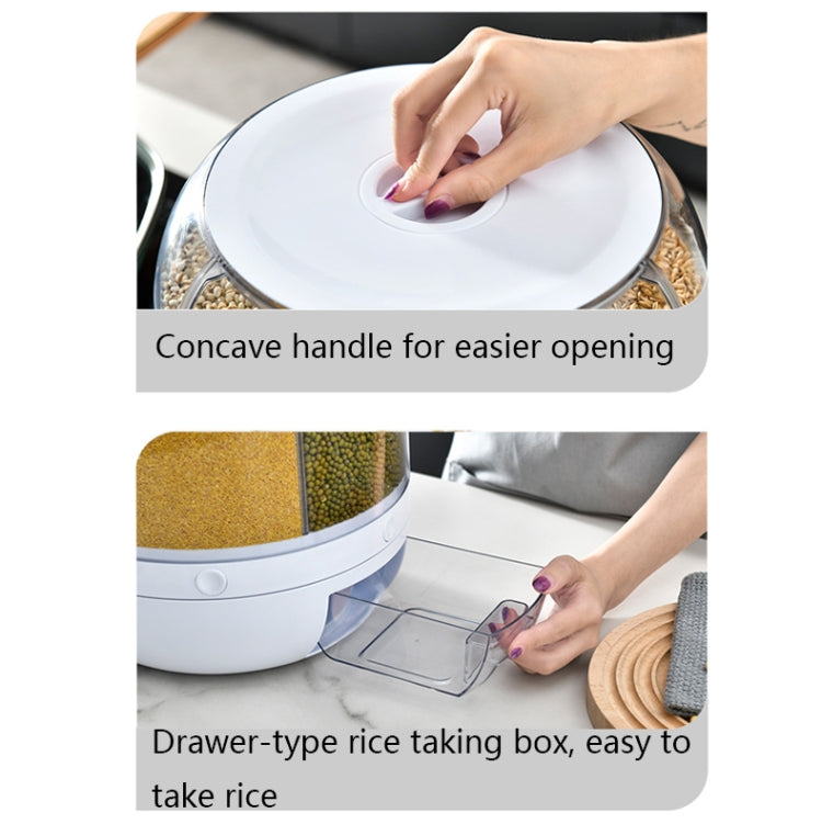 กล่องเก็บซีเรียลแบ่งช่องครัวหมุนได้, Cereal Storage Box