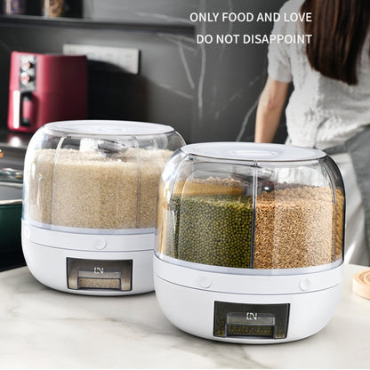กล่องเก็บซีเรียลแบ่งช่องครัวหมุนได้, Cereal Storage Box