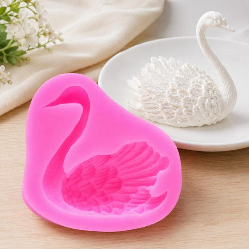 2 PCS Swan Baking แม่พิมพ์ซิลิโคนสำหรับตกแต่งเค้ก, Swan