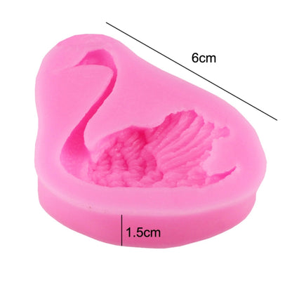 2 PCS Swan Baking แม่พิมพ์ซิลิโคนสำหรับตกแต่งเค้ก, Swan