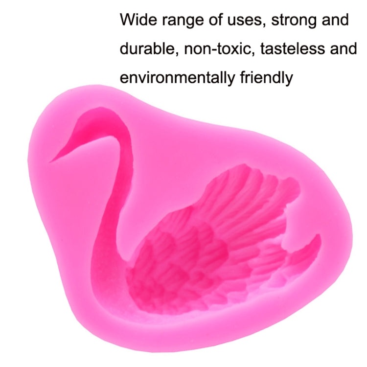 2 PCS Swan Baking แม่พิมพ์ซิลิโคนสำหรับตกแต่งเค้ก, Swan