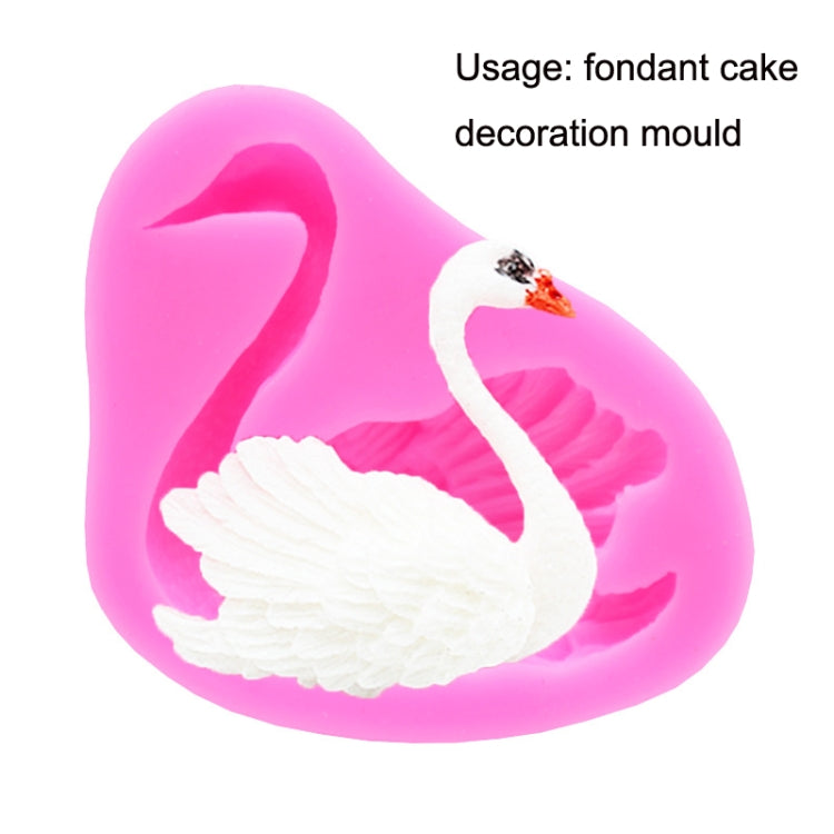 2 PCS Swan Baking แม่พิมพ์ซิลิโคนสำหรับตกแต่งเค้ก, Swan