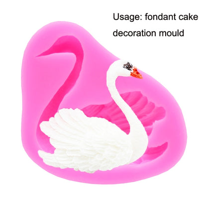 2 PCS Swan Baking แม่พิมพ์ซิลิโคนสำหรับตกแต่งเค้ก, Swan