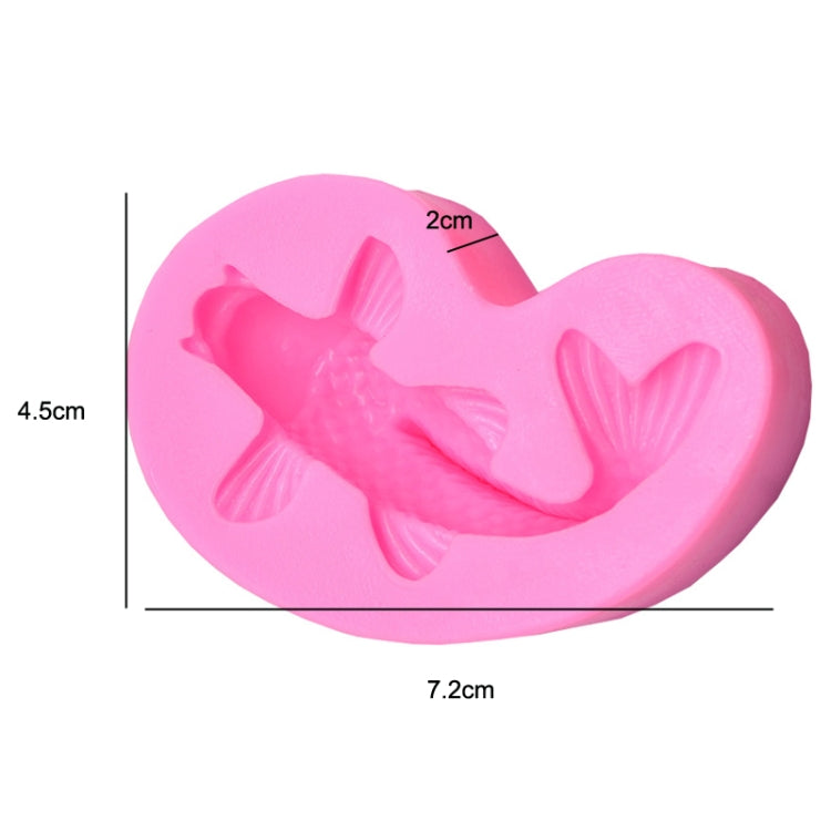 2 ชิ้นปลาทองเบเกอรี่ Fondant ซิลิโคนแม่พิมพ์เค้กตกแต่ง, Goldfish